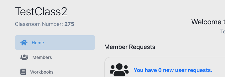 Classroom number located in top left corner of classroom page.
